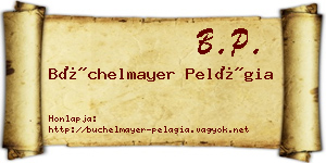 Büchelmayer Pelágia névjegykártya